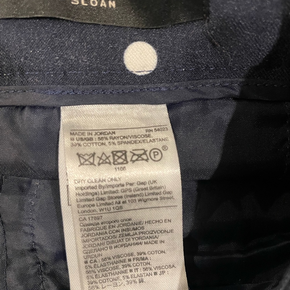 Banana Republic Sloan Navy polka dot pants. - Picture 5 of 8
